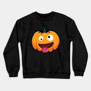Pumpkin Emoji Face Crewneck Sweatshirt